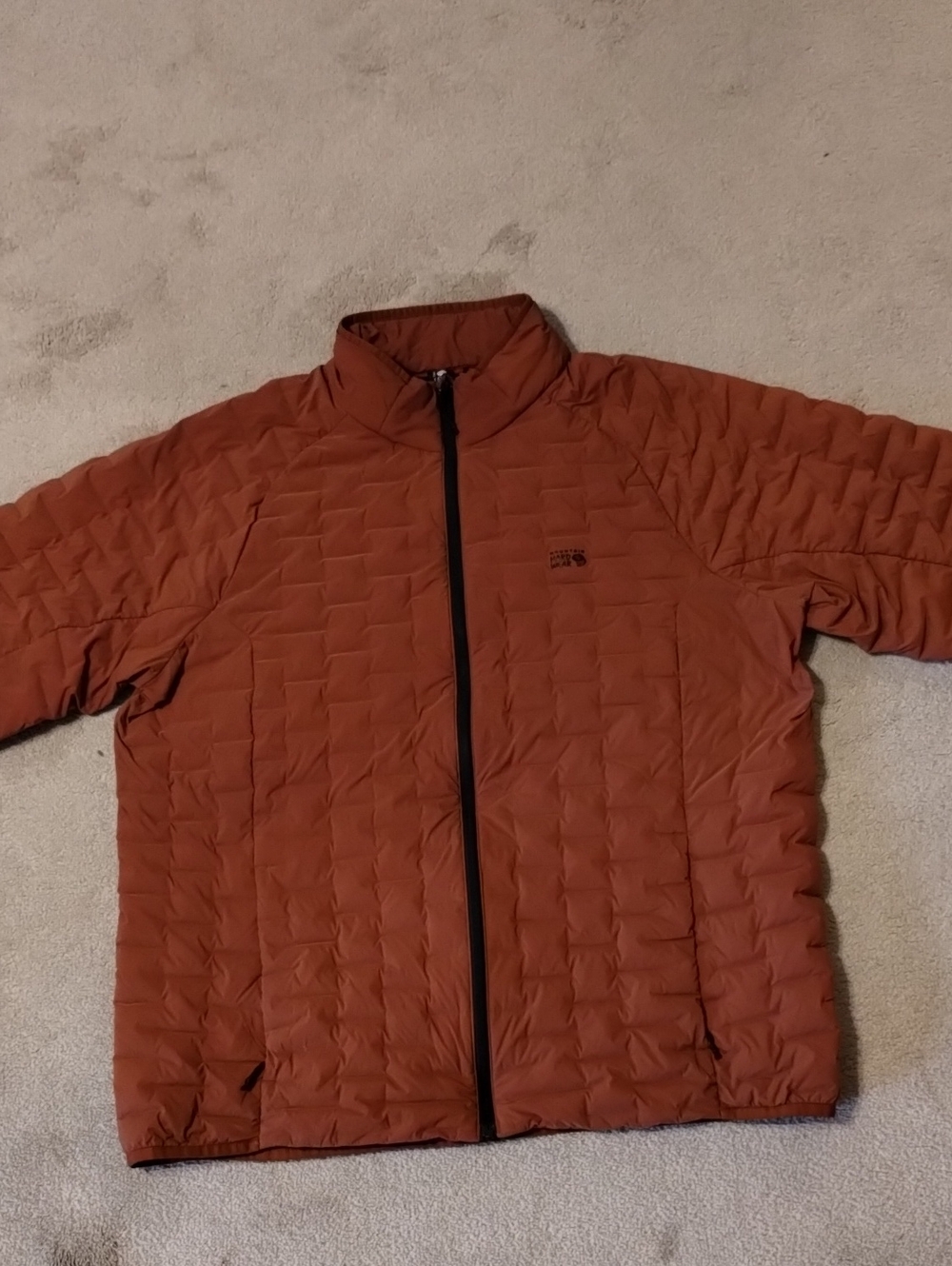 Mountain Hardwear Men's Quilted Puffer Jacket in Rust Orange